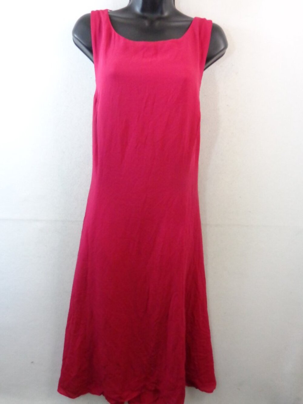 Shani Dress Women's L Pink 100% Silk Sleeveless Open Back Criss Cross Straps